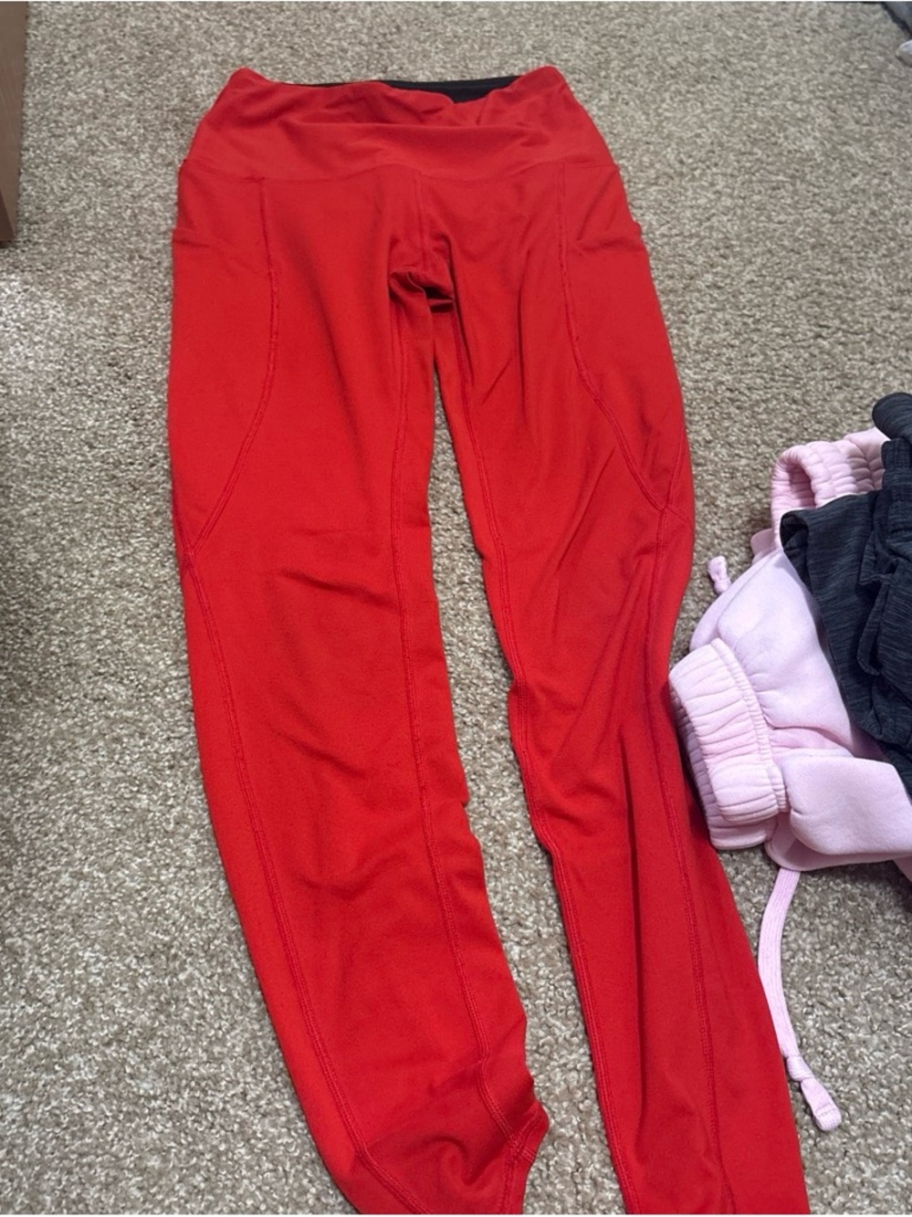Red Active Leggings